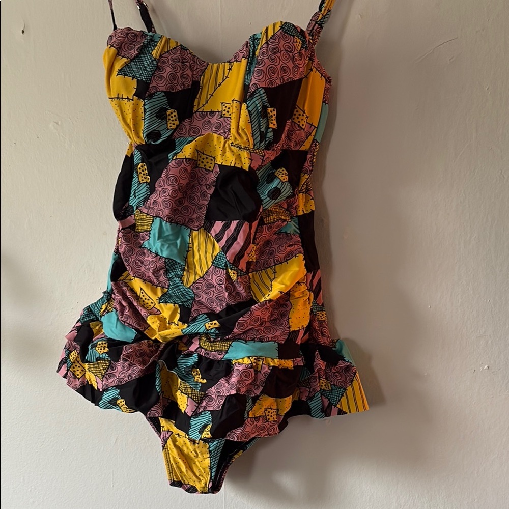 Colorful Patchwork Swimsuit